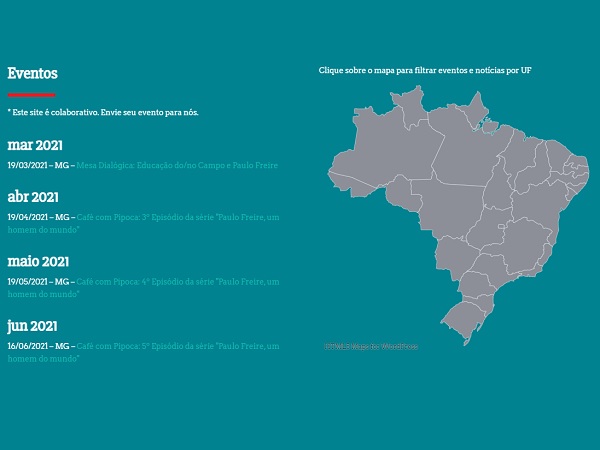 Veja os eventos programados para os meses de março a julho