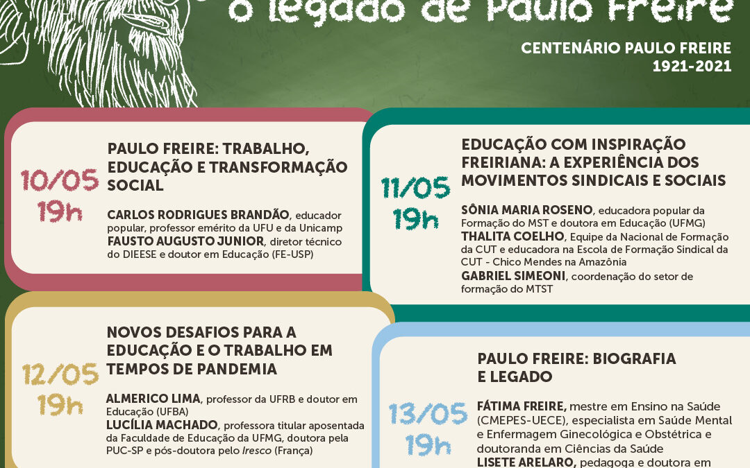 11ª Semana do Trabalho – Educação e Trabalho: o legado de Paulo Freire