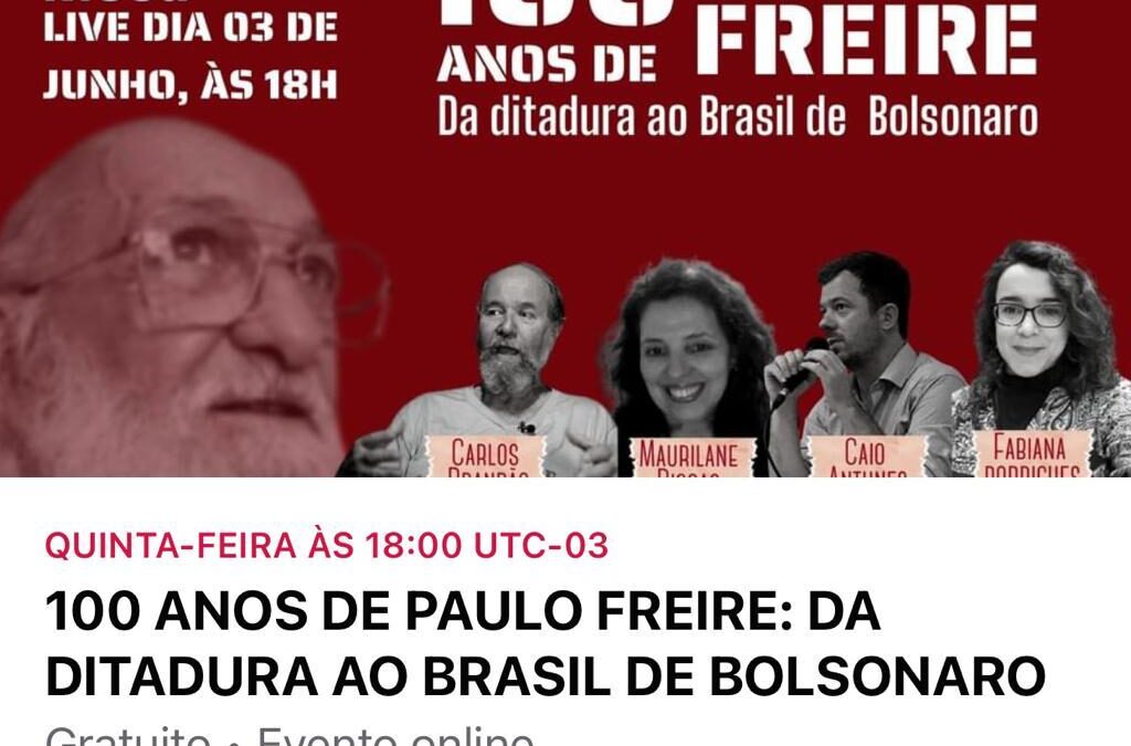 Mesa sobre o legado de Paulo Freire no Brasil de Bolsonaro