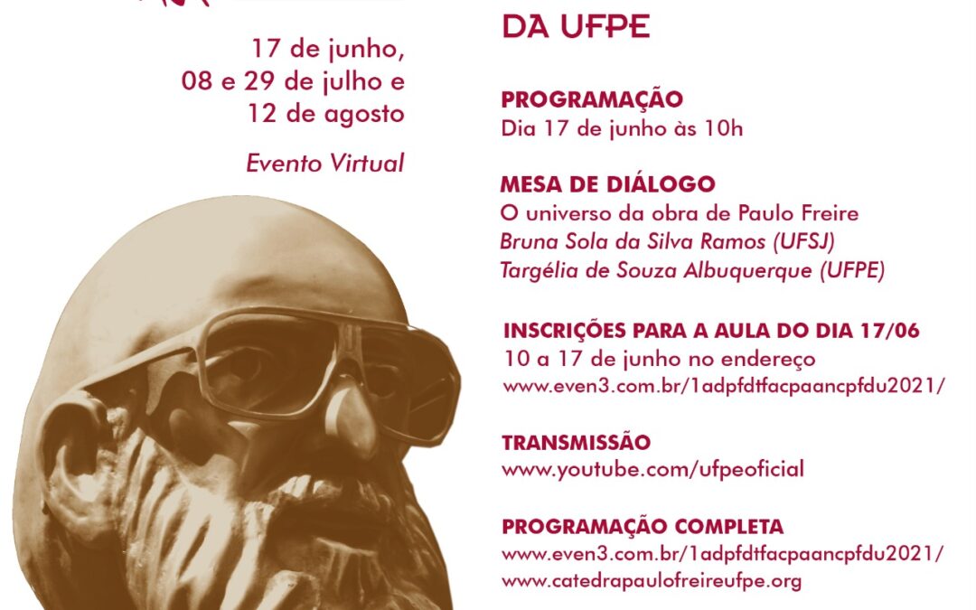 Aulas abertas na Cátedra Paulo Freire – UFPE