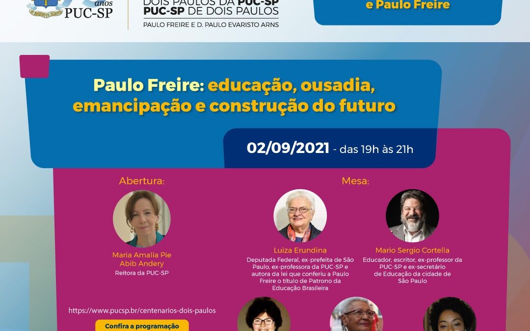 LIVE | Paulo Freire: educação, ousadia, emancipação e construção do futuro