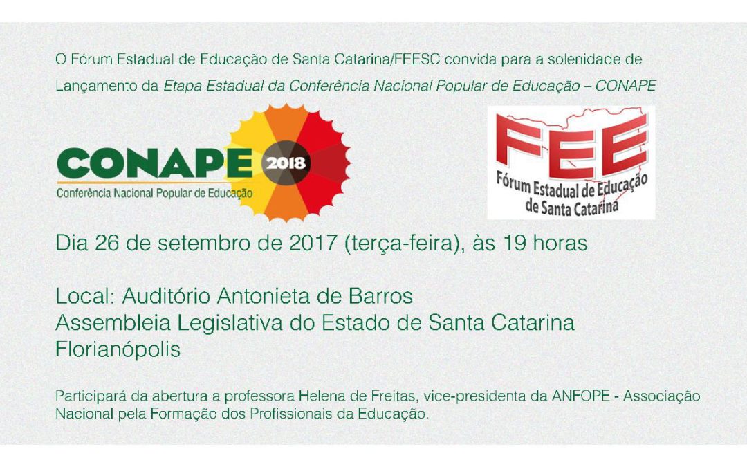 [SC] Carta-manifesto do Fórum Estadual de Educação de Santa Catarina