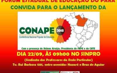 [PA] Lançamento da CONAPE 2018 no estado do Pará