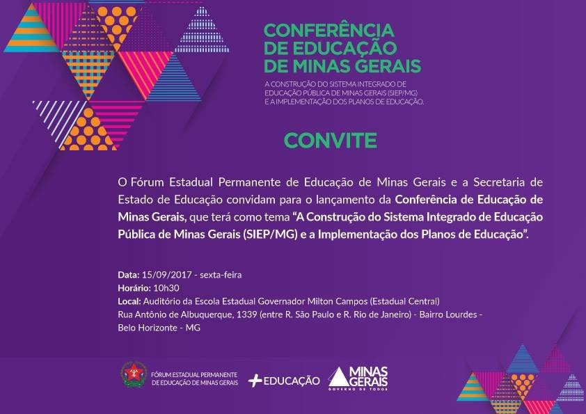 [BH] Lançamento da Conferência de Educação de Minas Gerais