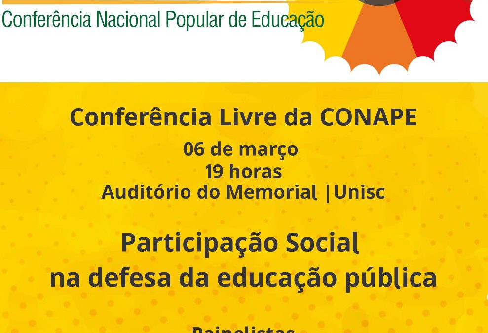 [RS] Conferência Livre da Conape em Porto Alegre