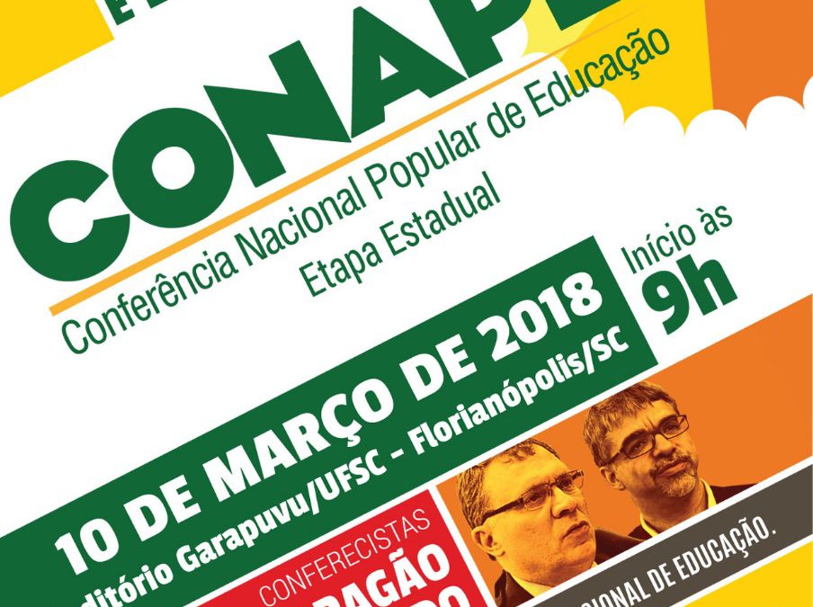 [SC] Conferência Nacional Popular de Educação realiza etapa estadual dia 10 de março