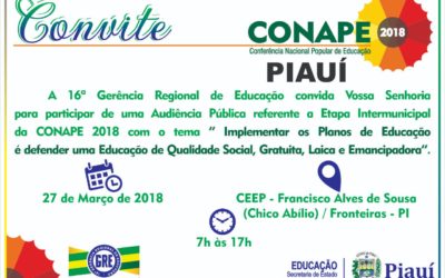 [PI] Audiência Pública referente a Etapa Intermunicipal da CONAPE 2018