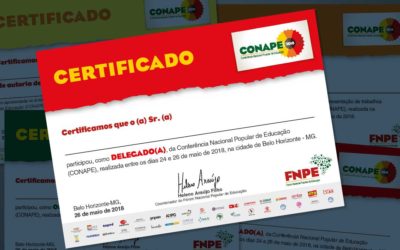 [IMPORTANTE] Emissão dos Certificados Conape 2018