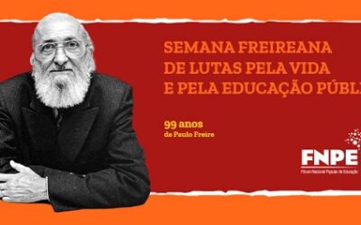 Veja a programação da “Semana freireana de lutas pela vida e pela educação pública – de 14 a 23 de setembro”